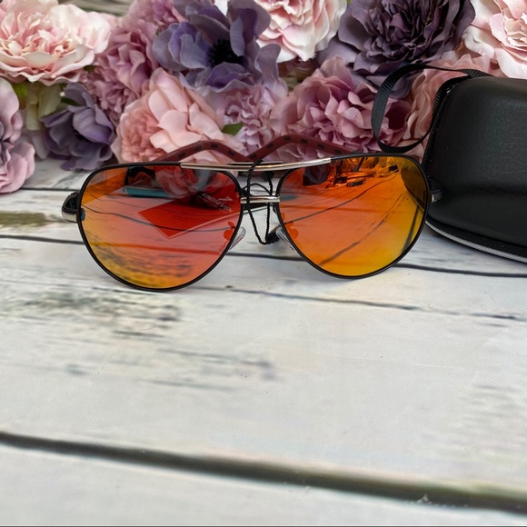 KINGSEVEN Vintage Red Mirrored Polarized Aviator Sunglasses - Picture 7 of 16